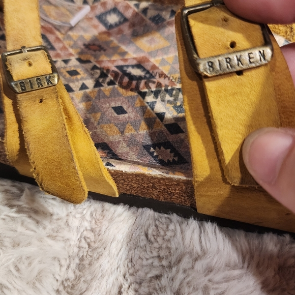 Birkenstock Mayari Oiled Yellow Aztec Sandals 41 - Picture 8 of 13